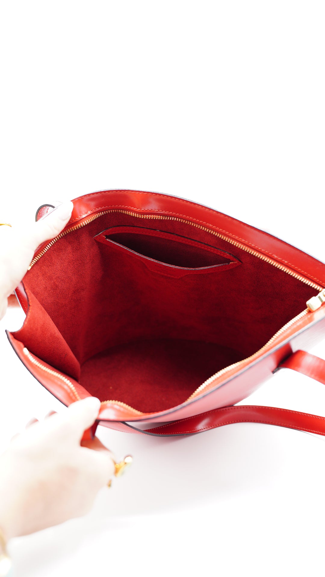 Louis Vuitton Epi Red PM Saint-Jacques Tote Bag SF45