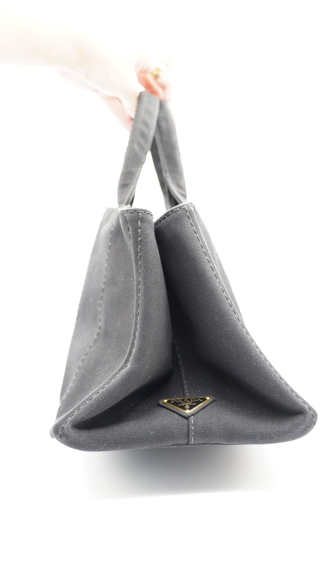 Prada Canvas Canapa Black Tote Bag SF50