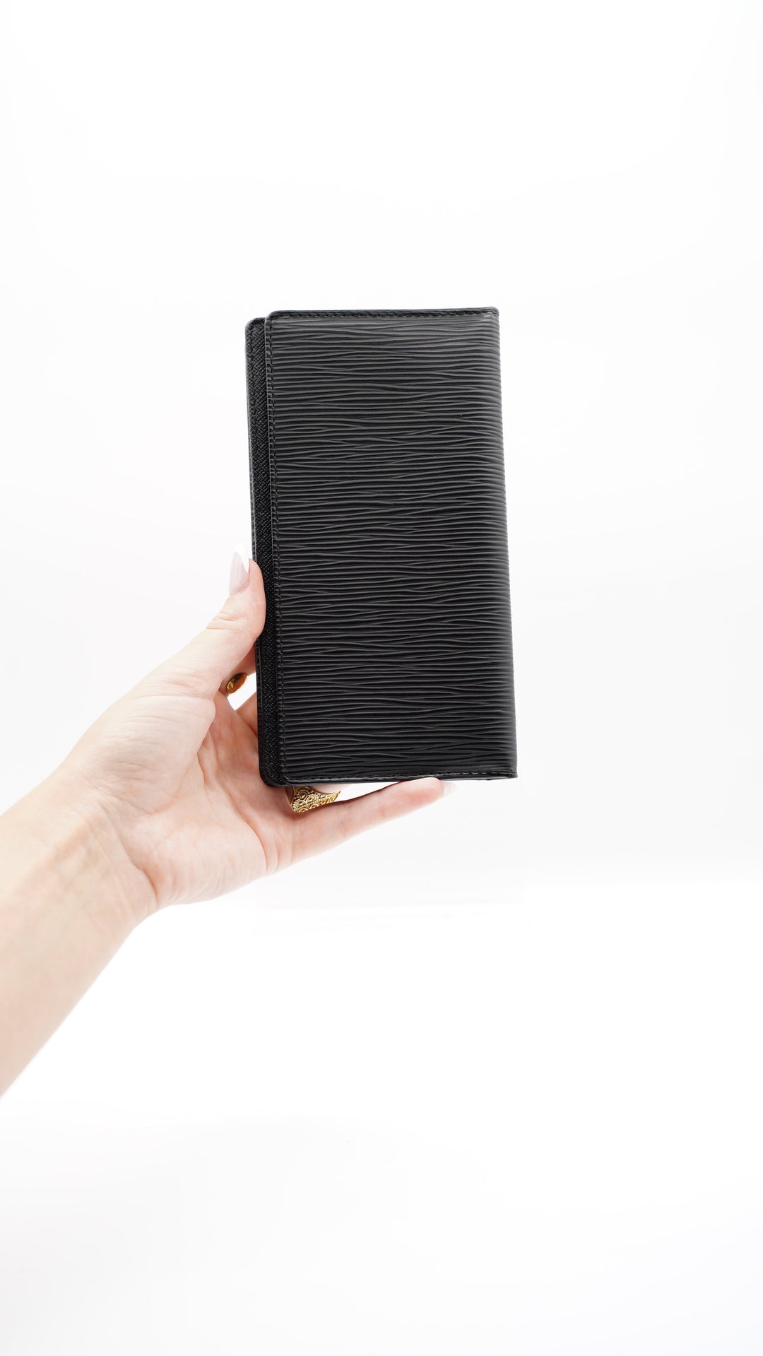 Louis Vuitton Epi Long Travel Bifold Wallet Black HI3