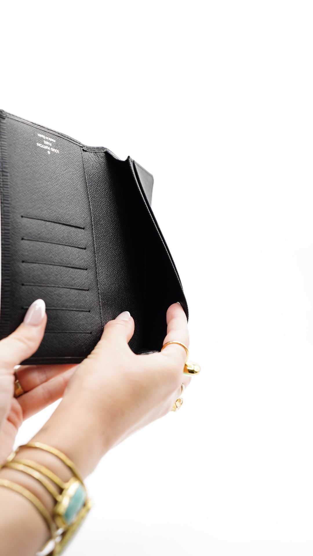 Louis Vuitton Epi Long Travel Bifold Wallet Black HI3