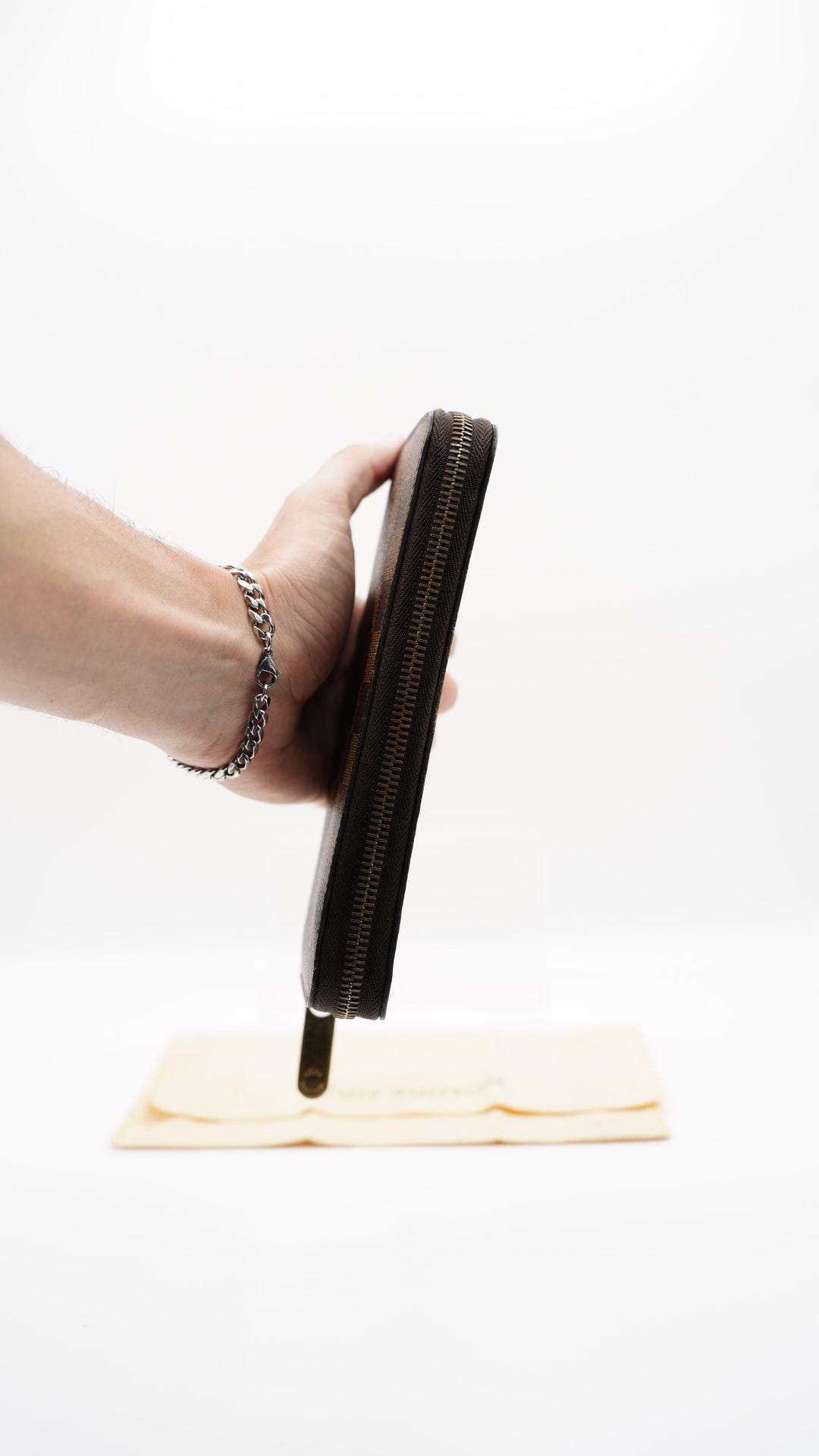 Louis Vuitton Damier Long Zippy Wallet Brown HI45