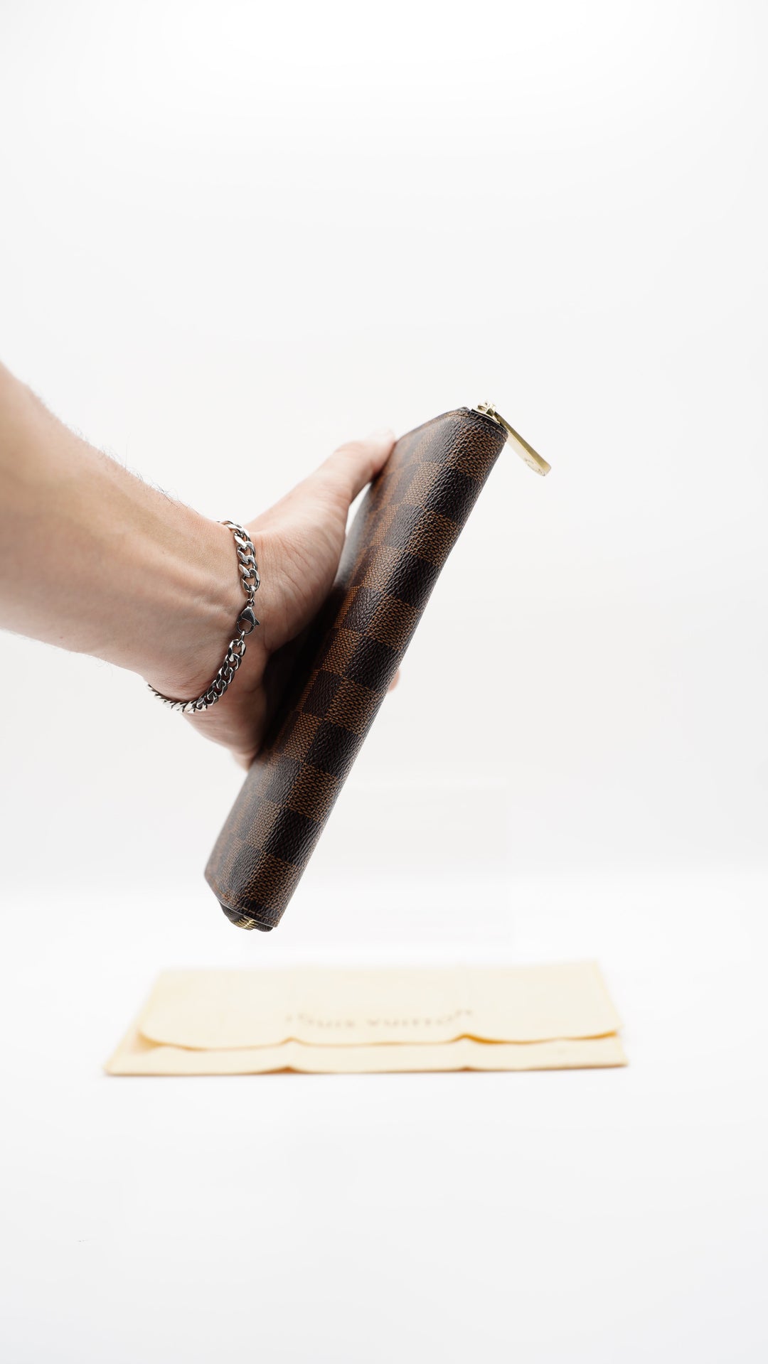 Louis Vuitton Damier Long Zippy Wallet Brown HI45