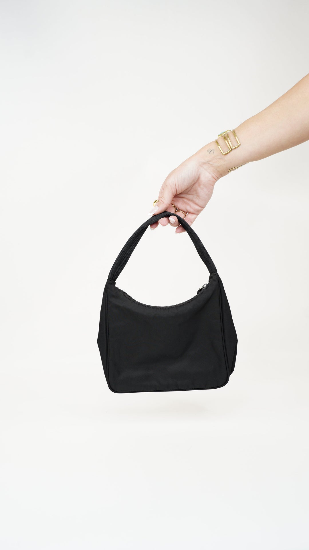 Prada Nylon Shoulder Bag Black HI79