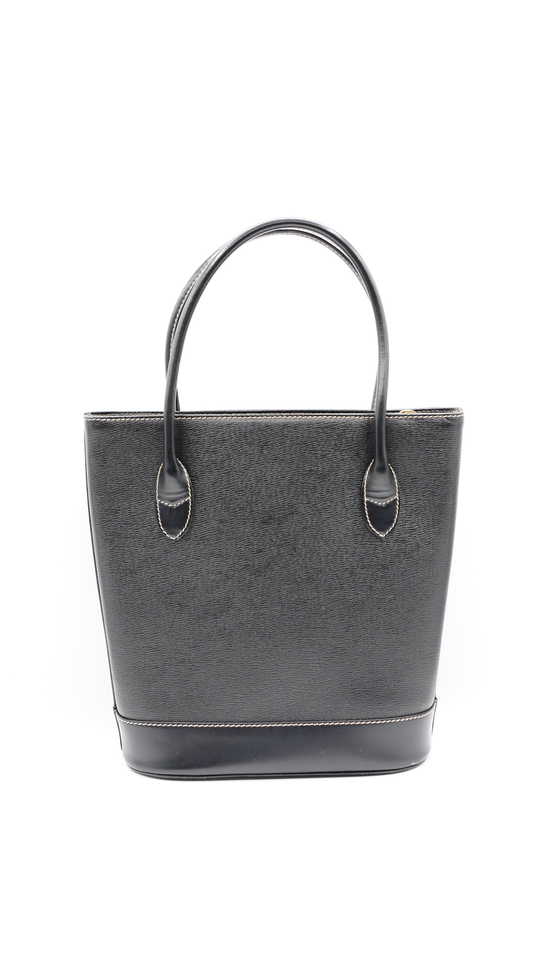 Burberry Leather Hay Market Tote Bag Black SU2