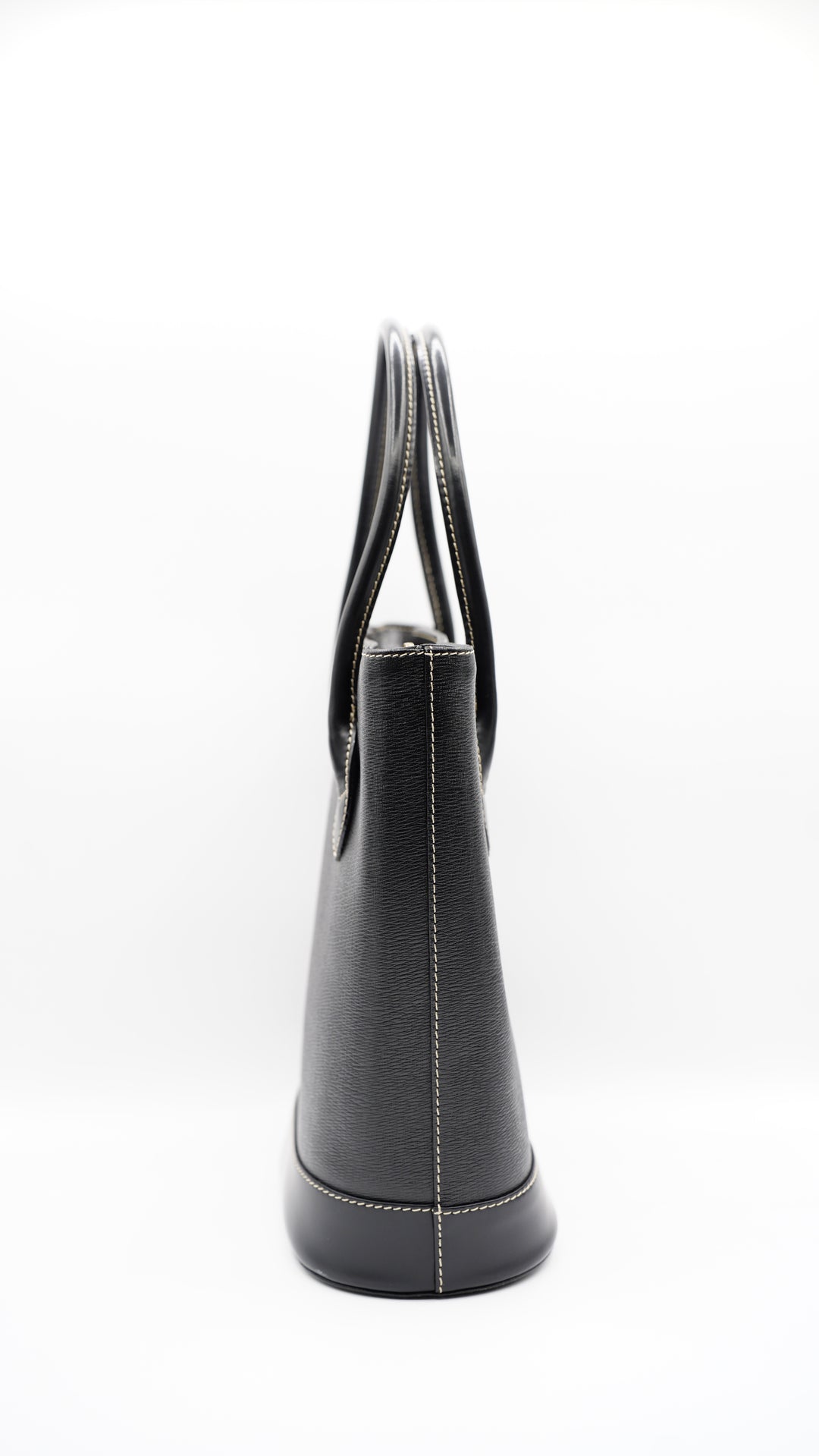 Burberry Leather Hay Market Tote Bag Black SU2