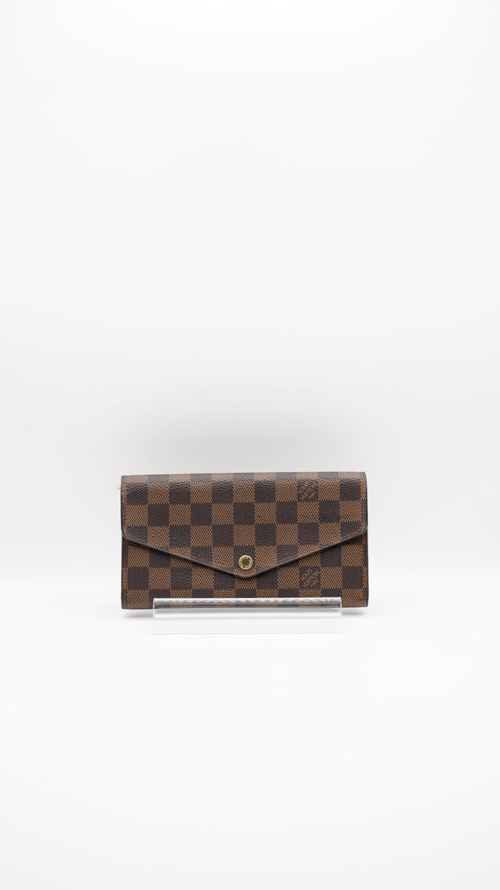 Louis Vuitton Damier Ebene Sarah Envelope Long Wallet #116