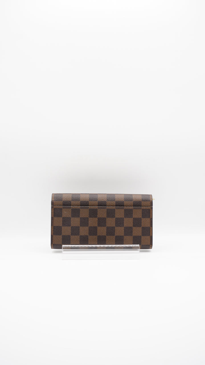 Louis Vuitton Damier Ebene Sarah Envelope Long Wallet #116