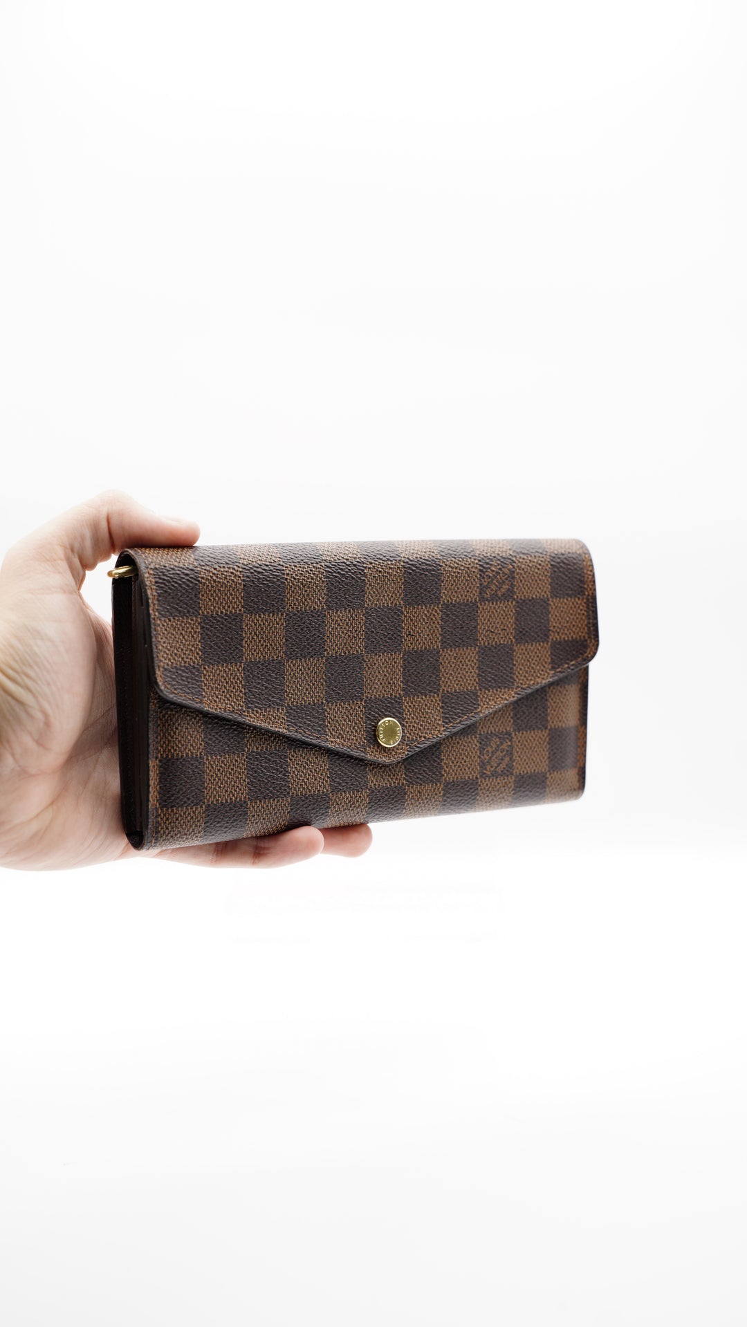 Louis Vuitton Damier Ebene Sarah Envelope Long Wallet #116