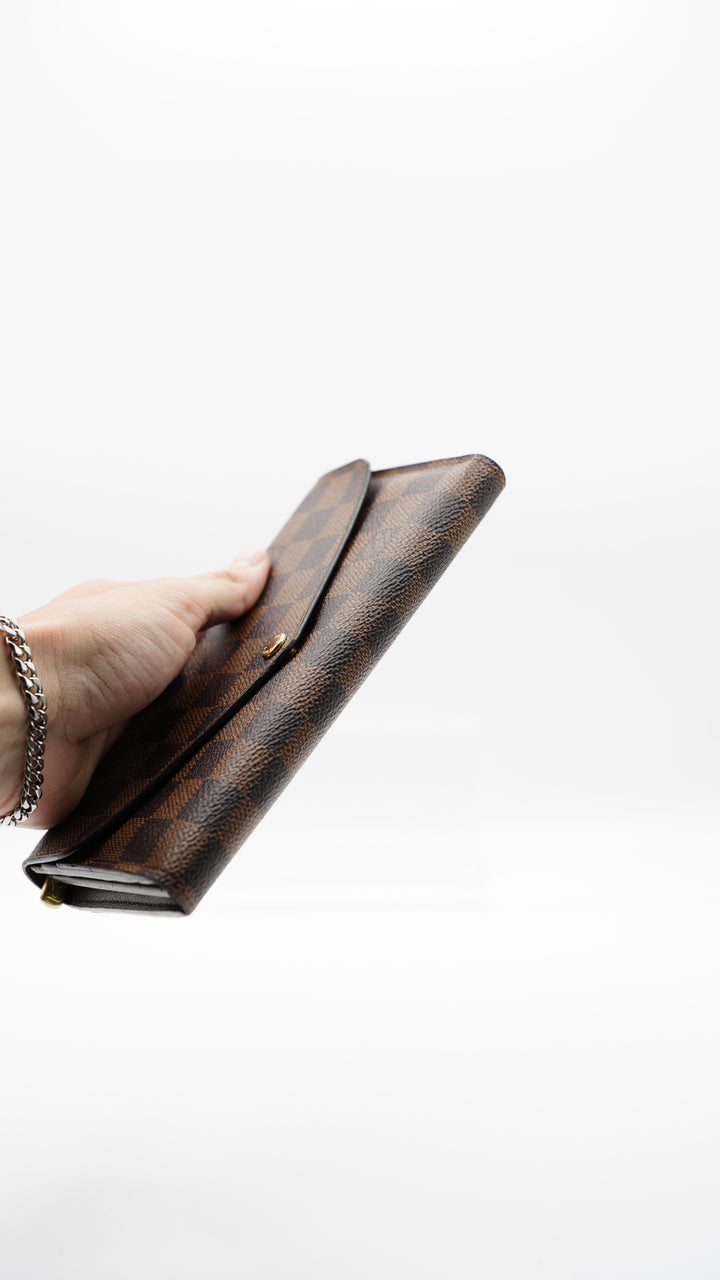 Louis Vuitton Damier Ebene Sarah Envelope Long Wallet #116