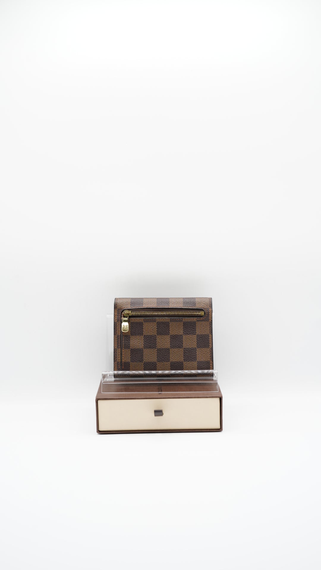 Louis Vuitton Damier Ebene Koala Clasp Trifold Wallet w/Box #117