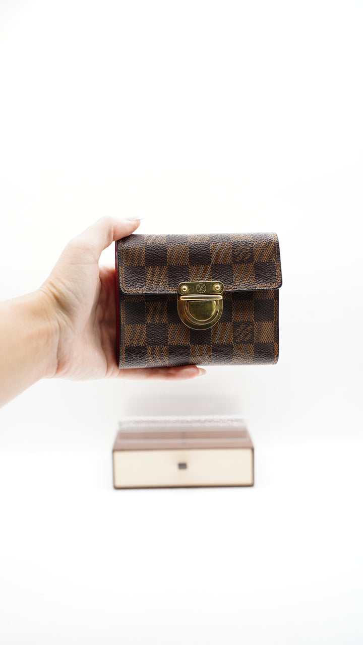 Louis Vuitton Damier Ebene Koala Clasp Trifold Wallet w/Box #117