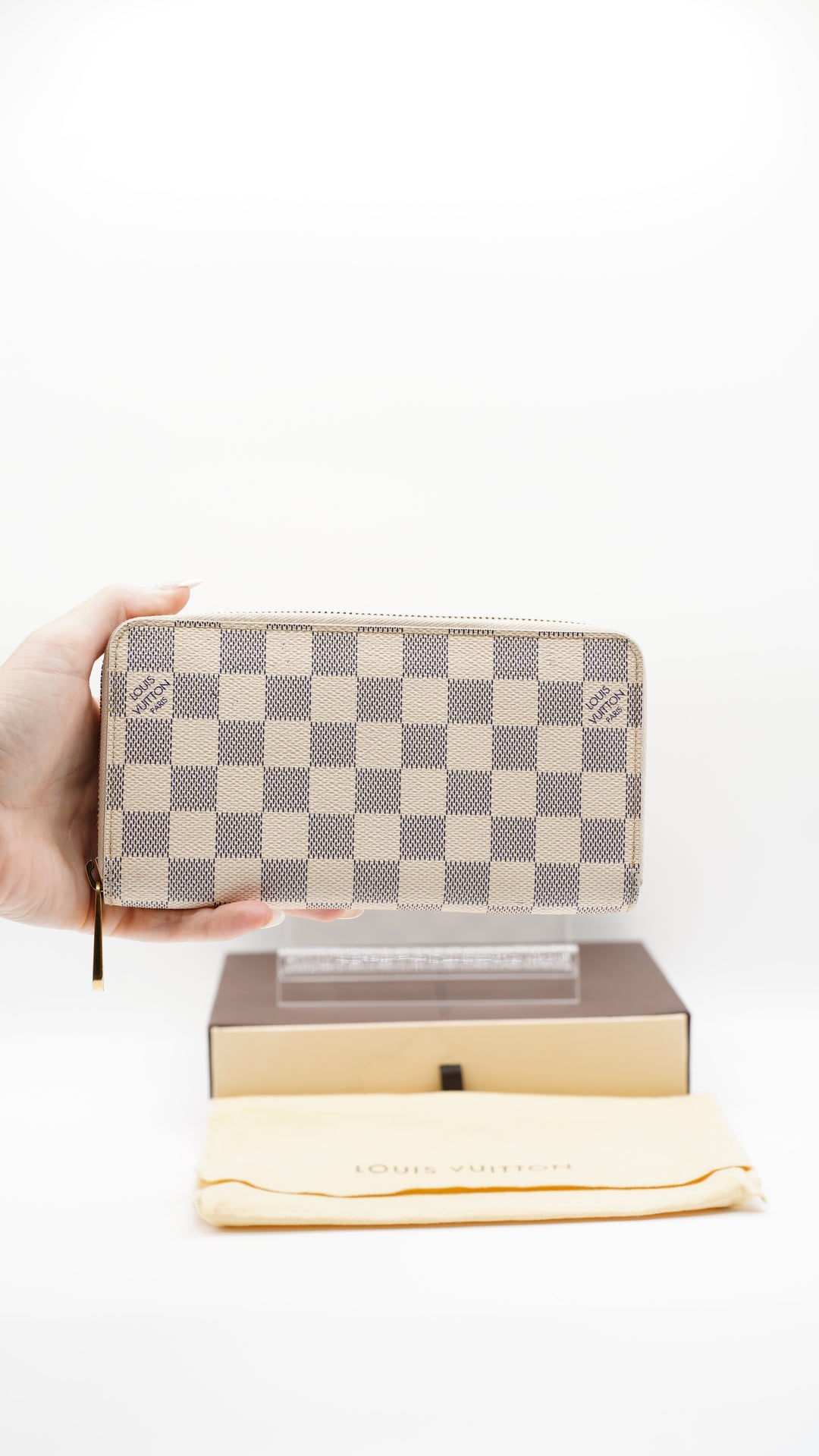 Louis Vuitton Damier Azur Zippy Long Wallet w/Full Inclusion #120
