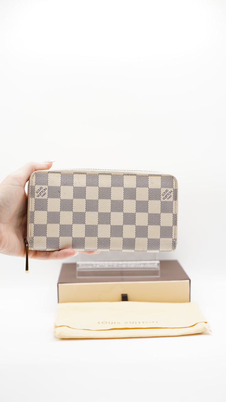 Louis Vuitton Damier Azur Zippy Long Wallet w/Full Inclusion #120