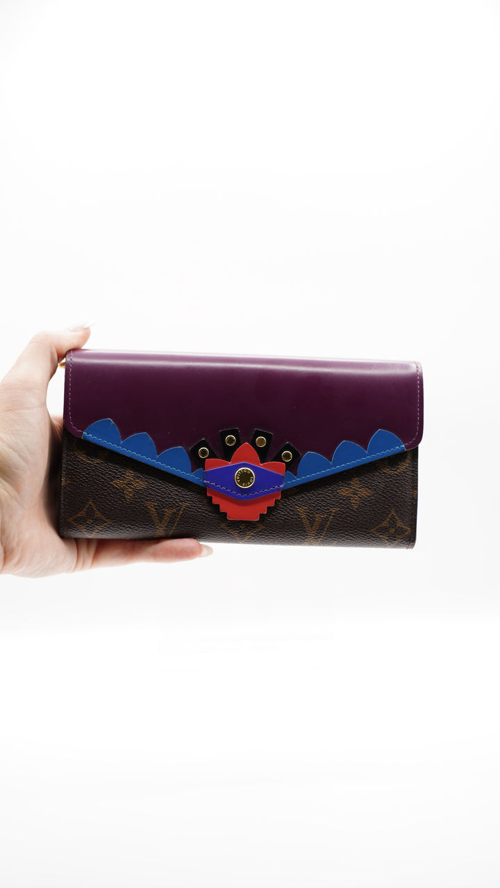 Louis Vuitton Monogram Limited Edition Totem Sarah Long Wallet #121