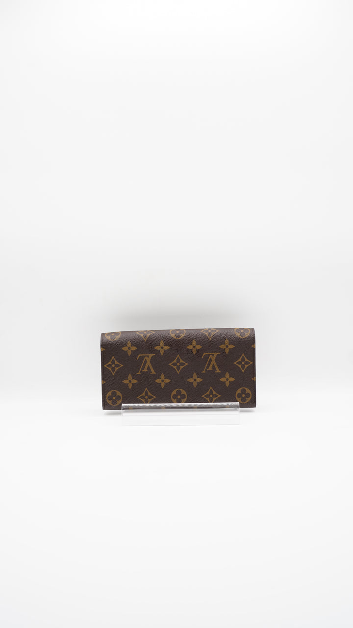Louis Vuitton Monogram Emily Mimosa Sarah Long Wallet Brown #124