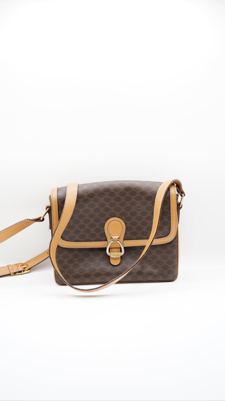Celine Macadam Crossbody Bag Brown #118