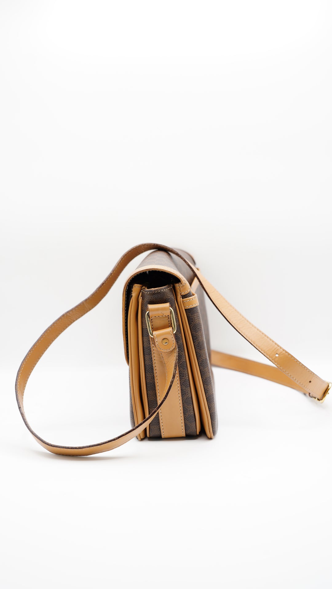 Celine Macadam Crossbody Bag Brown #118