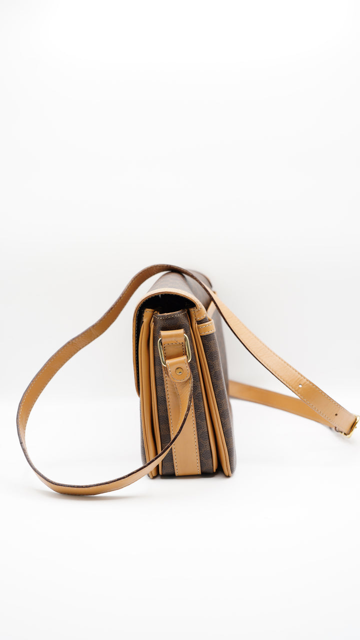 Celine Macadam Crossbody Bag Brown #118