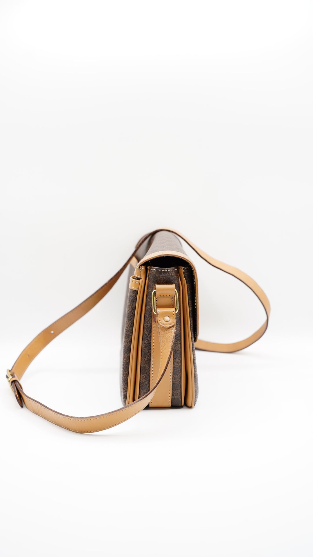Celine Macadam Crossbody Bag Brown #118