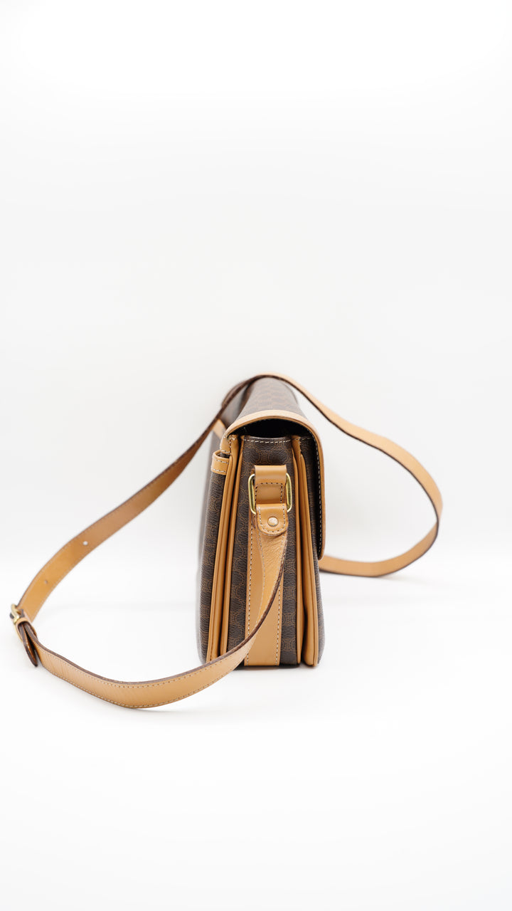 Celine Macadam Crossbody Bag Brown #118
