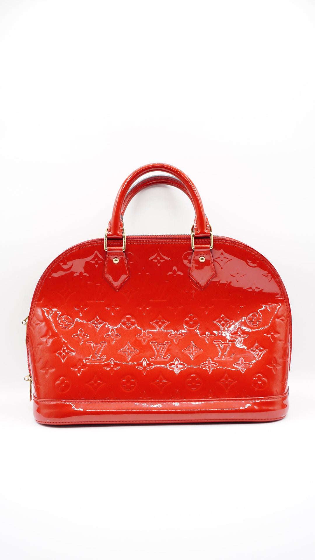 Louis Vuitton Monogram Vernis PM Alma Bag Red MK41