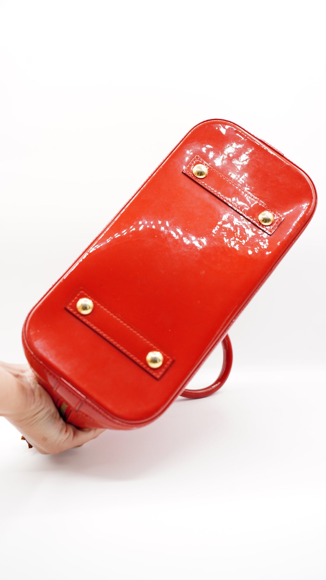 Louis Vuitton Monogram Vernis PM Alma Bag Red MK41