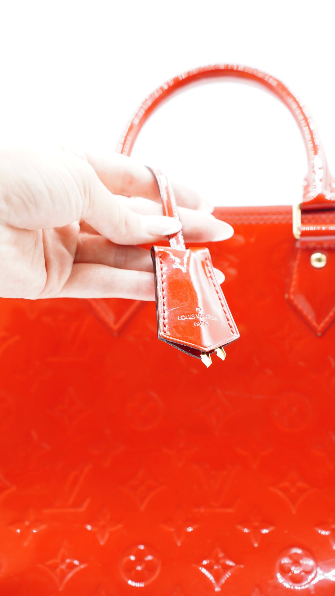 Louis Vuitton Monogram Vernis PM Alma Bag Red MK41