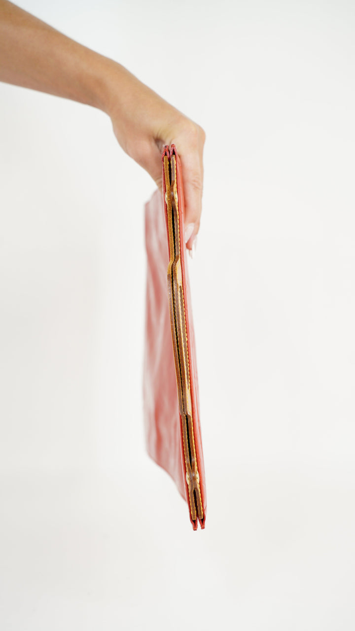 Louis Vuitton Monogram Vernis Sac Plat Tote Bag Red MK36