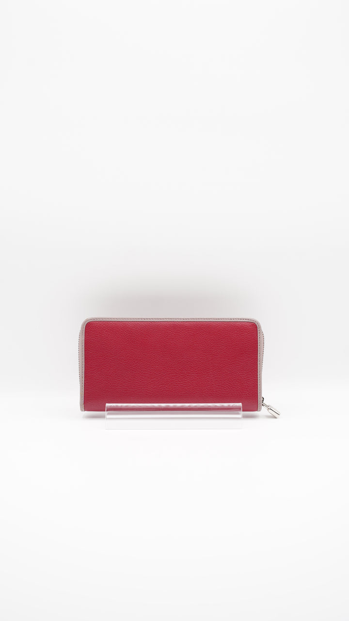 Loewe Calf Leather Long Zippy Wallet Magenta #125