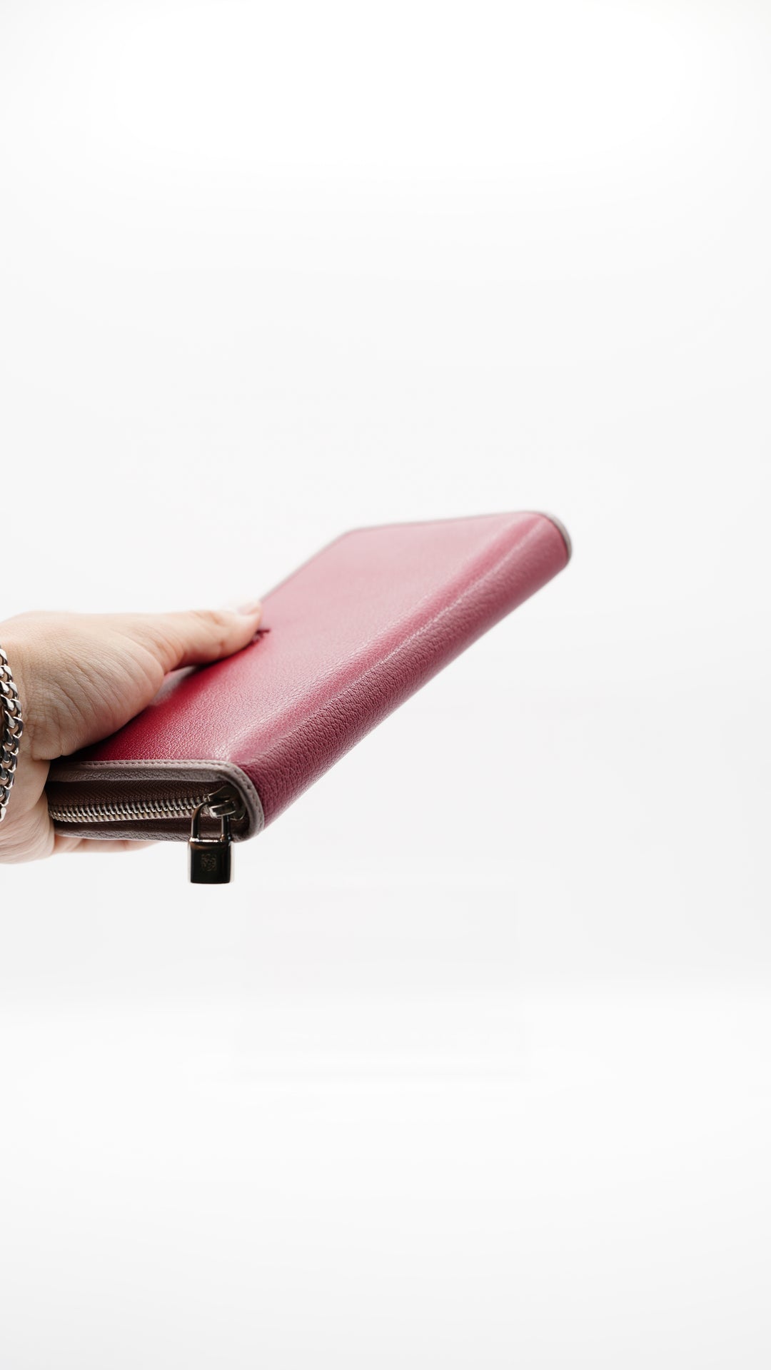 Loewe Calf Leather Long Zippy Wallet Magenta #125