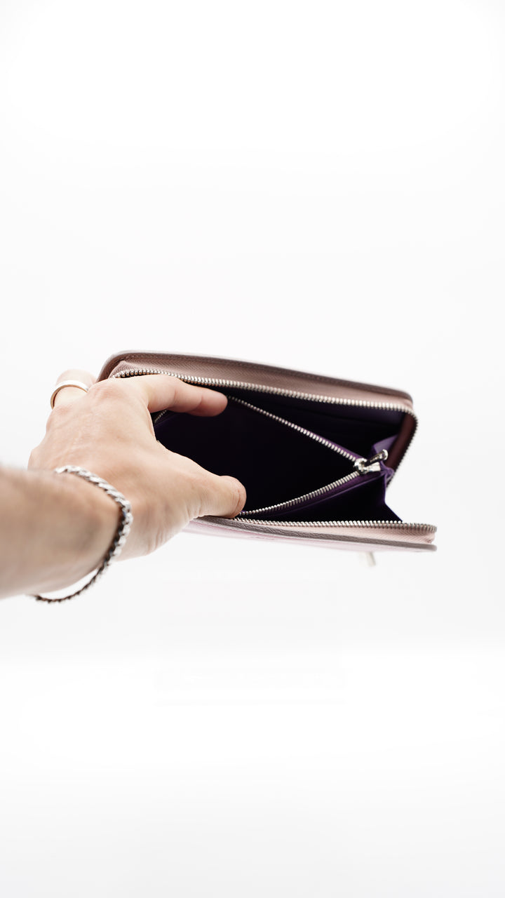 Loewe Calf Leather Long Zippy Wallet Magenta #125