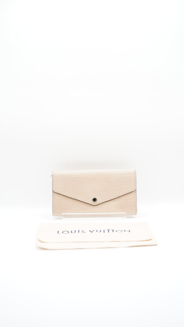 Louis Vuitton Epi Beige Sarah Envelope Long Wallet w/Dust Bag #130