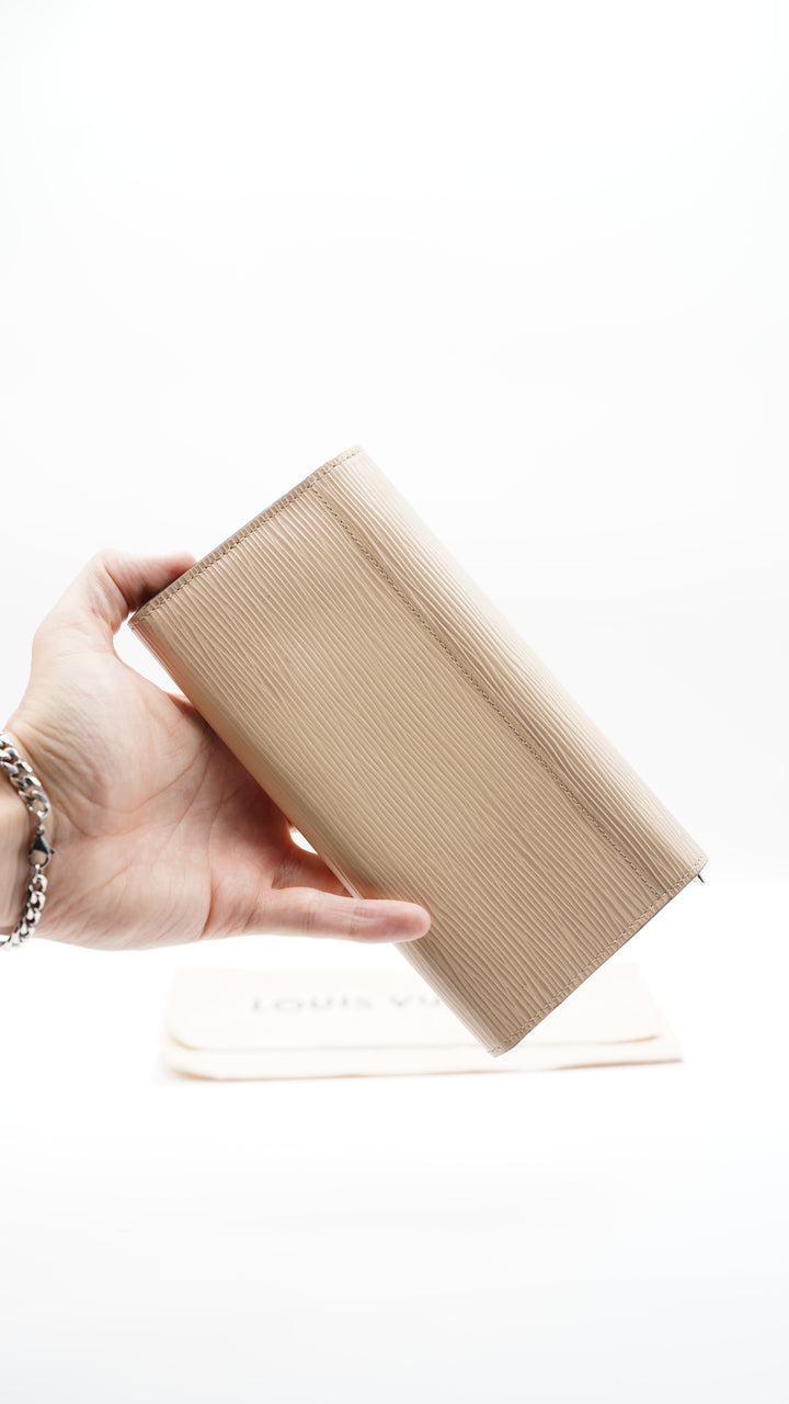 Louis Vuitton Epi Beige Sarah Envelope Long Wallet w/Dust Bag #130