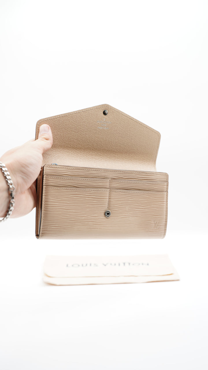 Louis Vuitton Epi Beige Sarah Envelope Long Wallet w/Dust Bag #130