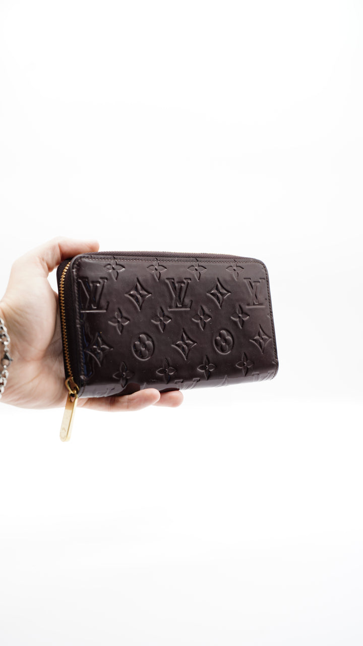 Louis Vuitton Vernis Monogram Long Zippy Wallet Amarante #132