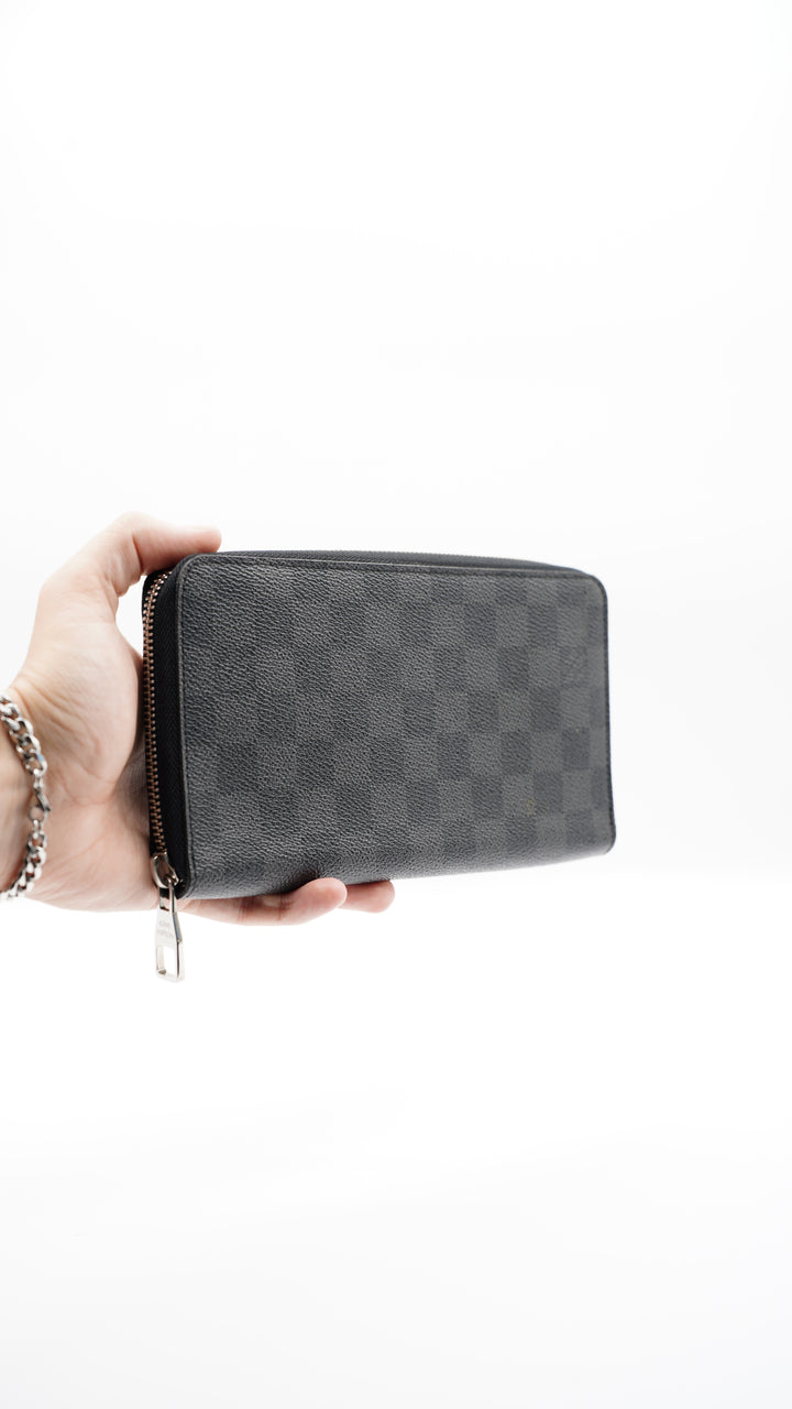 Louis Vuitton Damier Graphite GM Zippy Organizer Long Wallet #133