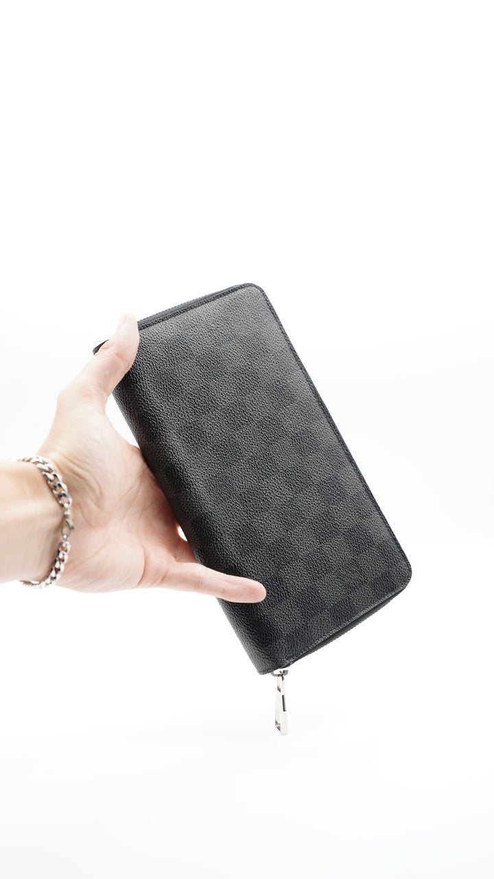 Louis Vuitton Damier Graphite GM Zippy Organizer Long Wallet #133