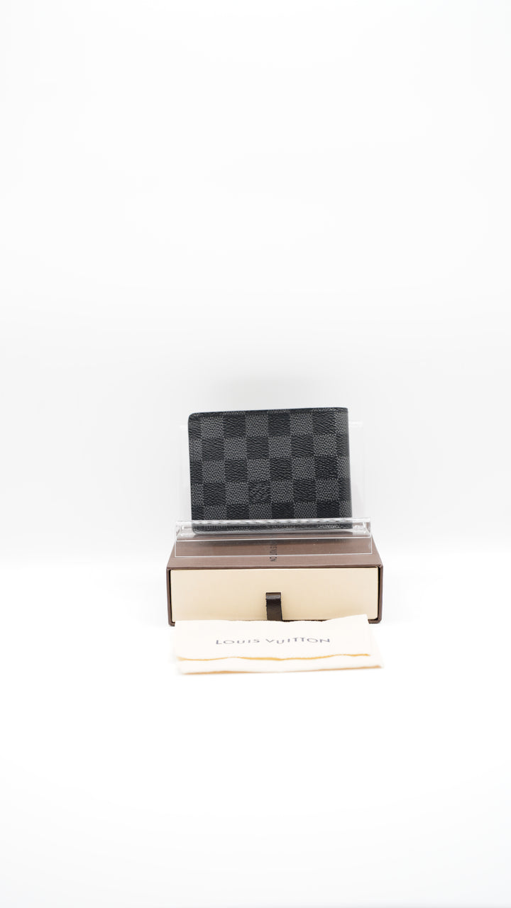 Louis Vuitton Damier Graphite Slender Marco Bifold Wallet w/Full Inclusion #136