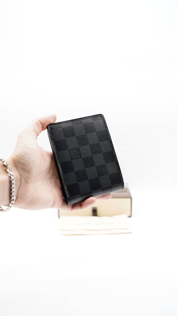Louis Vuitton Damier Graphite Slender Marco Bifold Wallet w/Full Inclusion #136