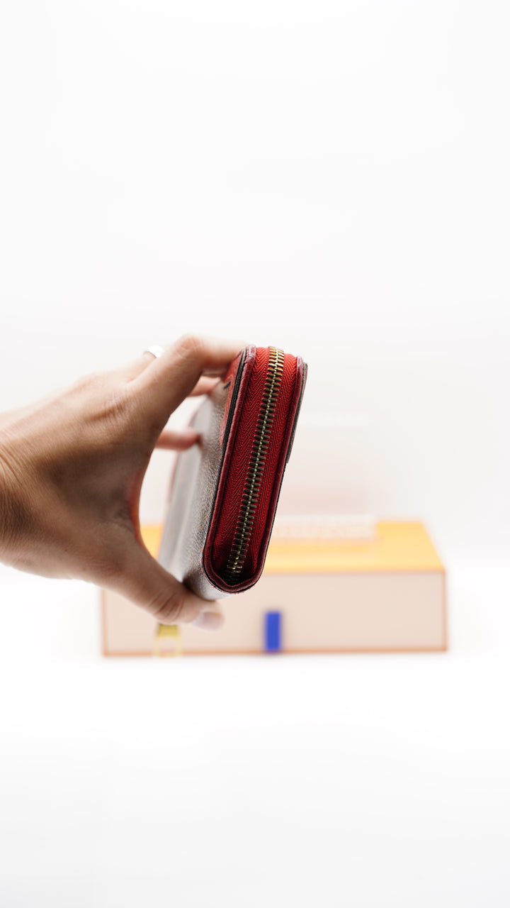 Louis Vuitton Monogram Retiro Red Long Zippy Wallet w/Box #142