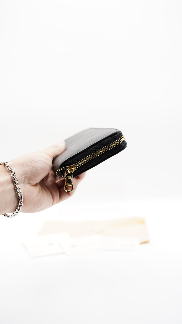 Loewe Calf Leather Long Zippy Wallet Black w/Dust Bag #137