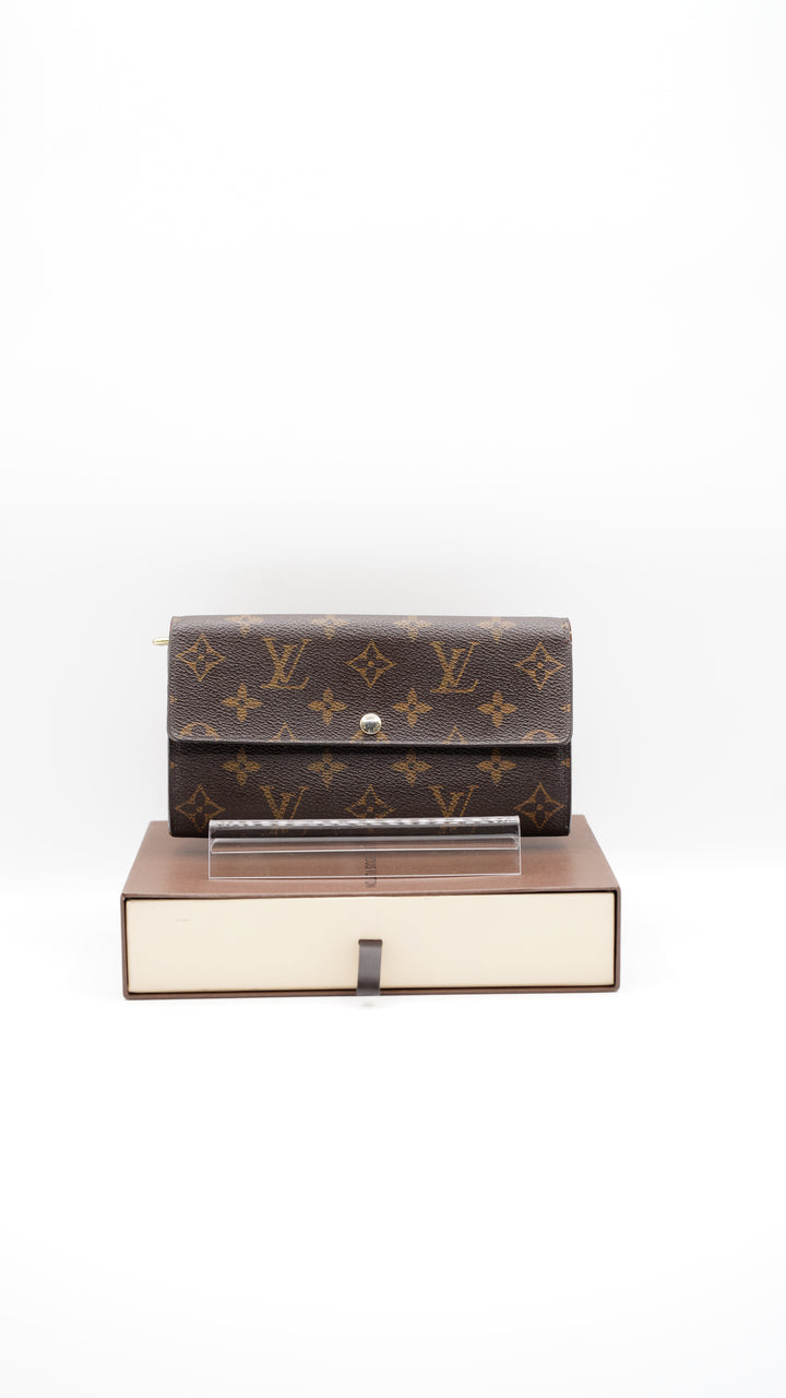 Louis Vuitton Monogram Sarah Long Wallet Brown w/Box #146