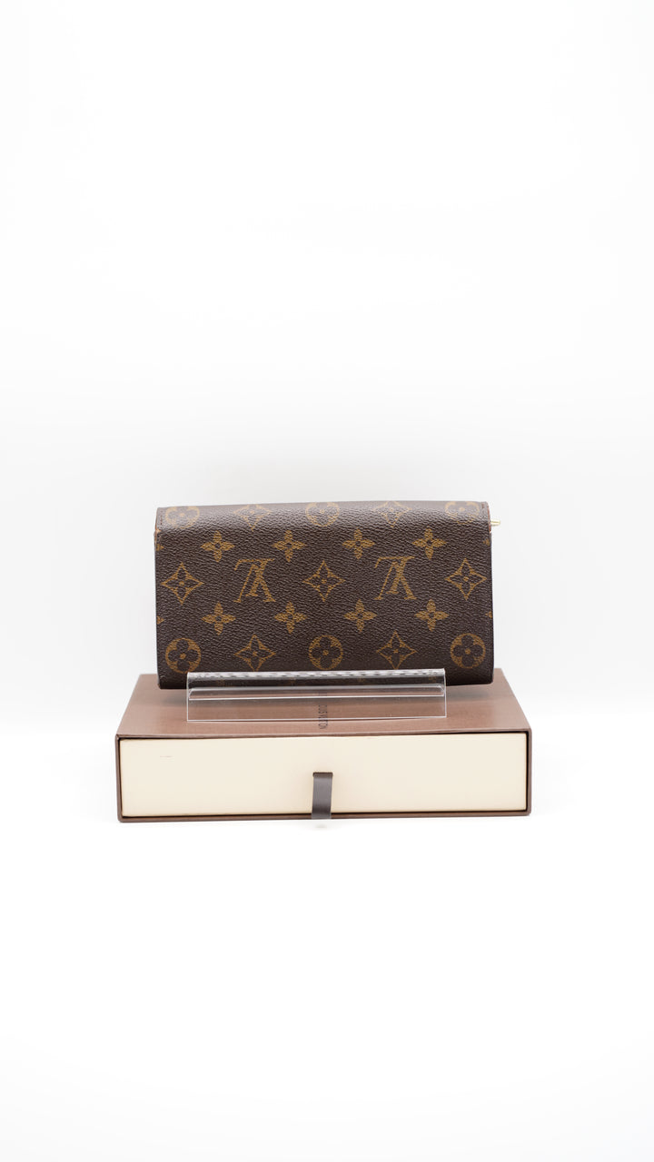 Louis Vuitton Monogram Sarah Long Wallet Brown w/Box #146