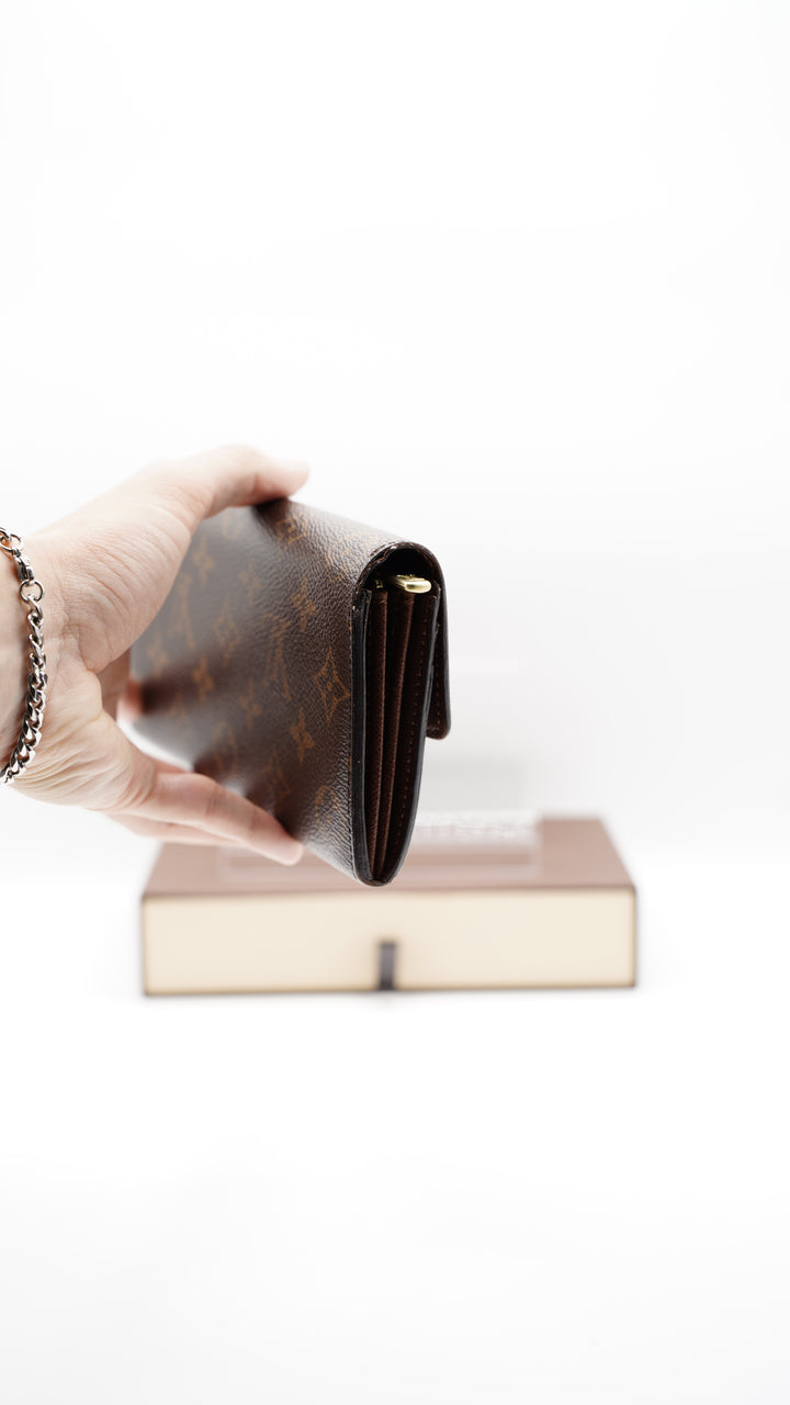 Louis Vuitton Monogram Sarah Long Wallet Brown w/Box #146