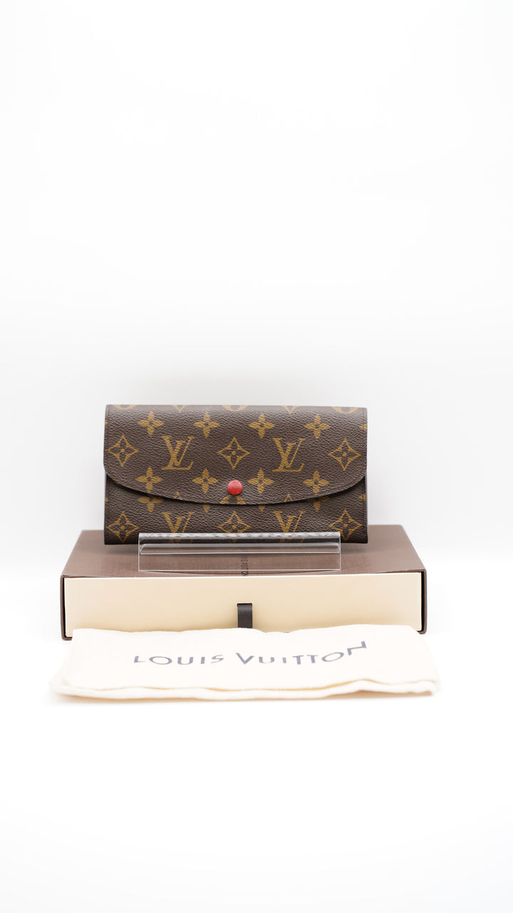 Louis Vuitton Monogram Sarah Emily Long Wallet w/Red Interior + Full Inclusion #140