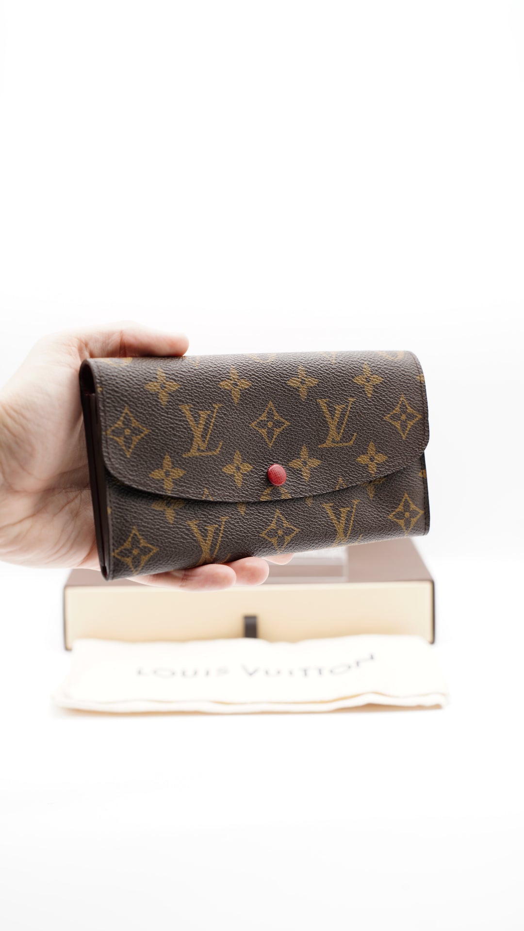 Louis Vuitton Monogram Sarah Emily Long Wallet w/Red Interior + Full Inclusion #140
