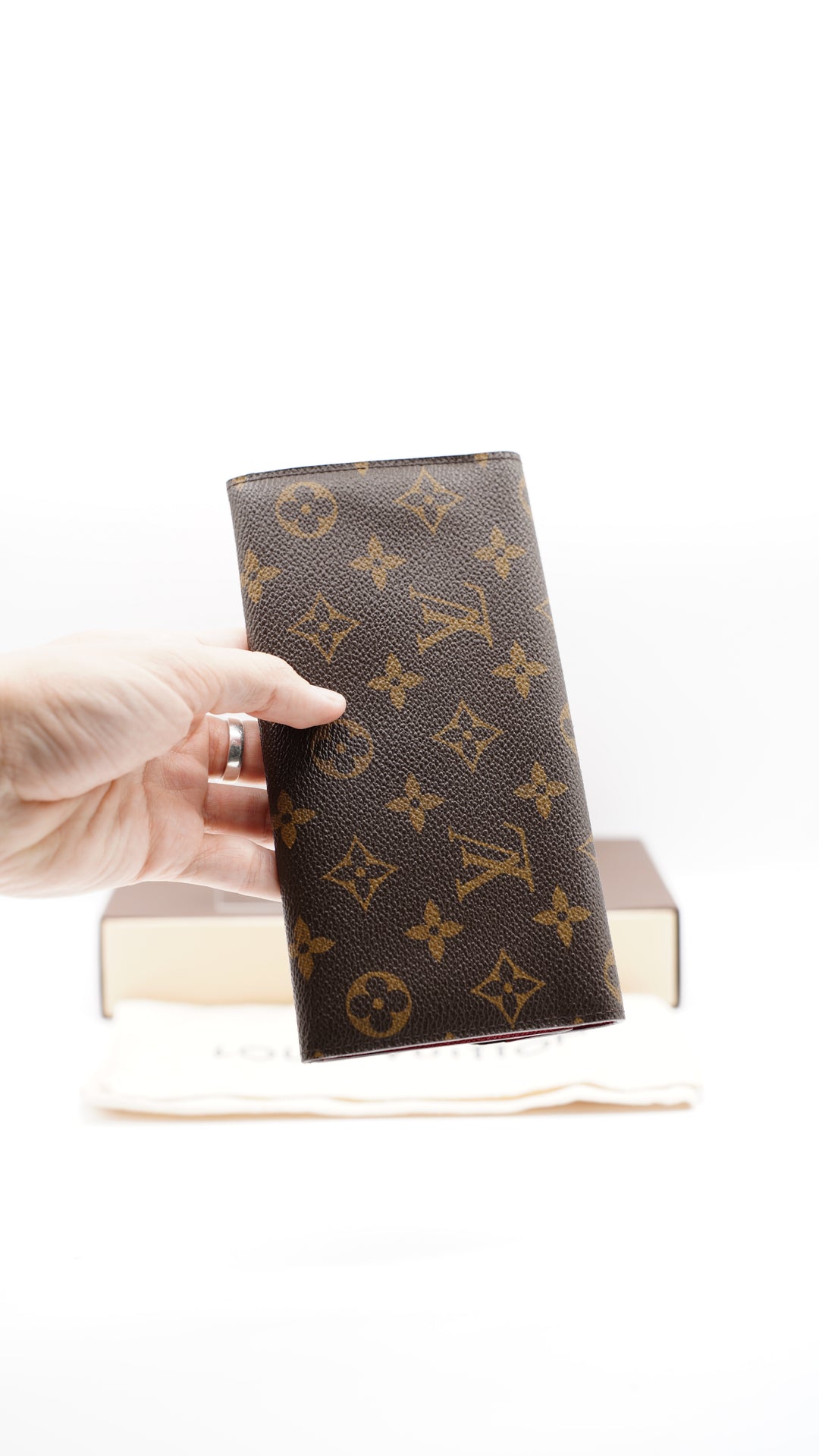 Louis Vuitton Monogram Sarah Emily Long Wallet w/Red Interior + Full Inclusion #140