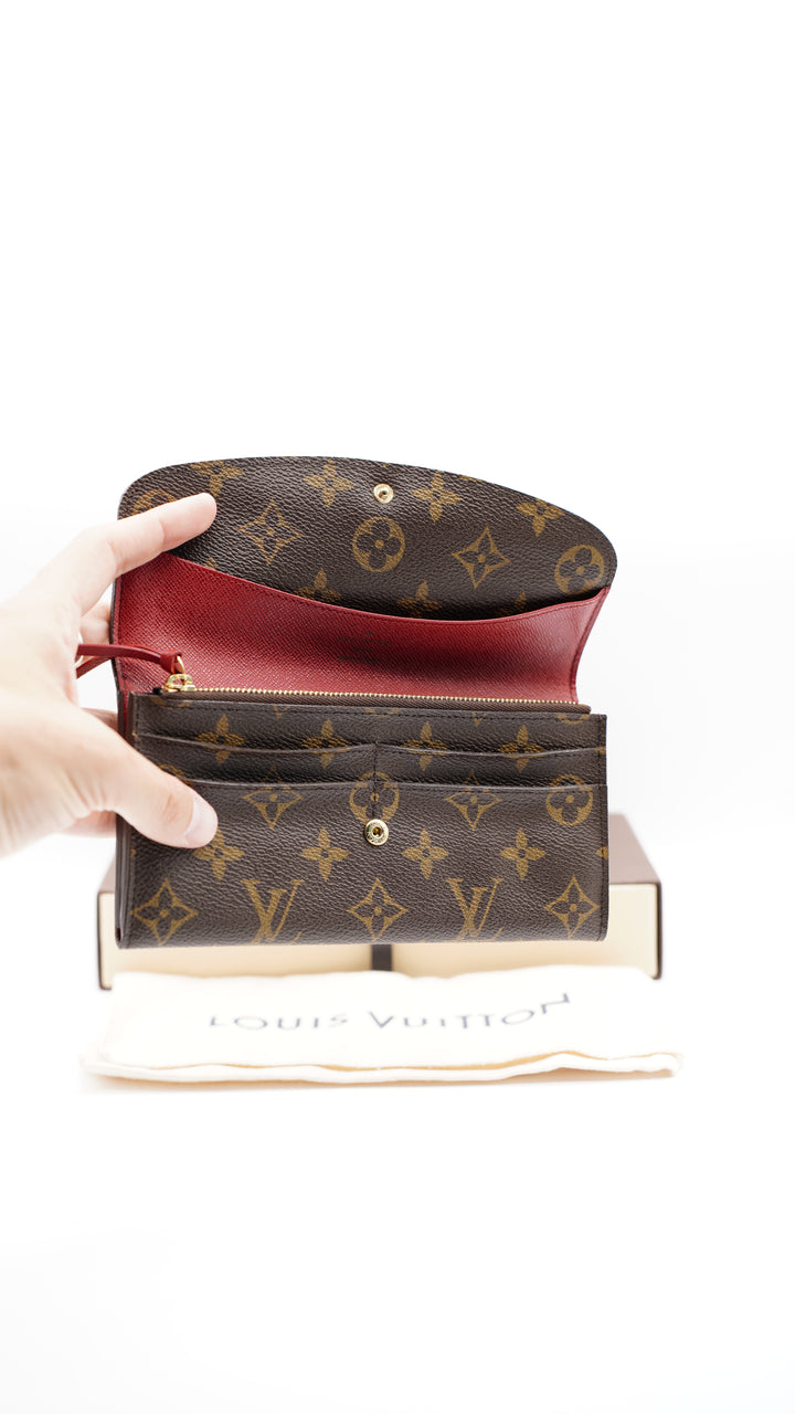 Louis Vuitton Monogram Sarah Emily Long Wallet w/Red Interior + Full Inclusion #140