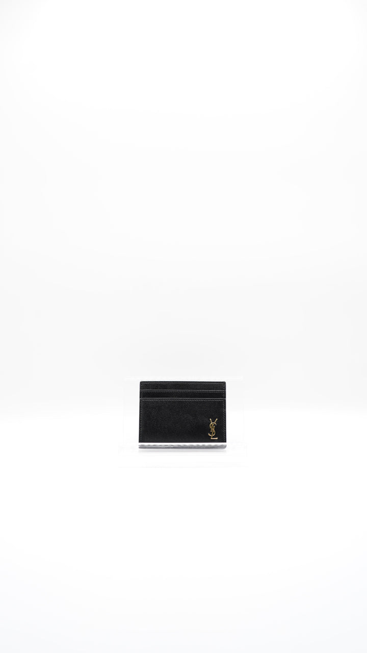 Saint Laurent Leather Card Holder Black SS16