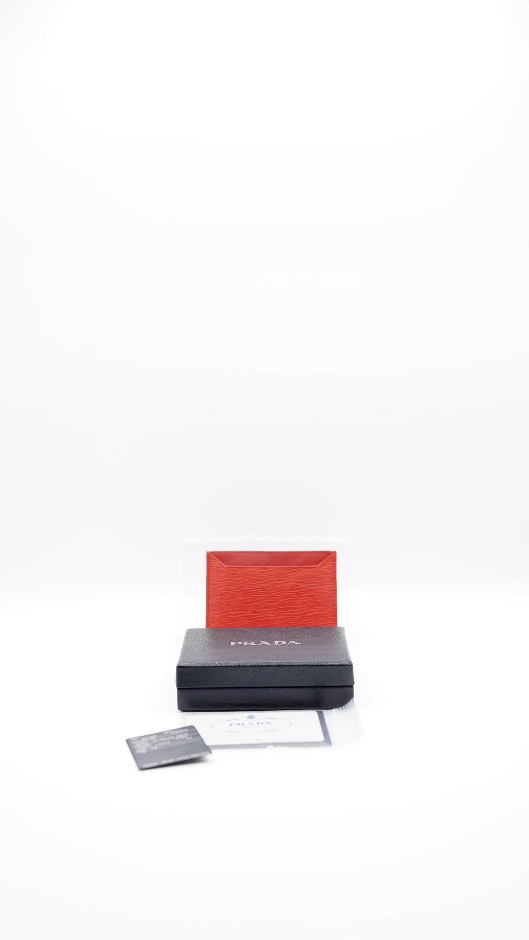 Prada Leather Card Case Red SS17